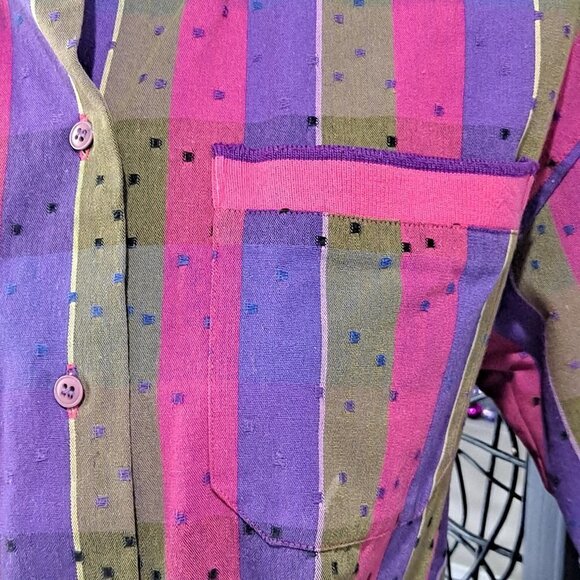 Vintage Izod Club Size 10 Ladies Short Sleeve Button Up EUC - Picture 2 of 10